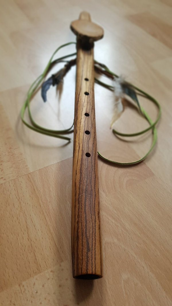 indianische Flöte Indianerflöte Liebesflöte Gis Zebrano Holz