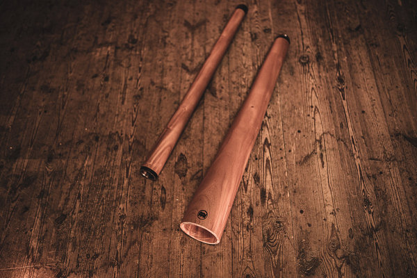 Sliced Pro Didgeridoo Natur Note D / 2 Teile inkl. Tasche